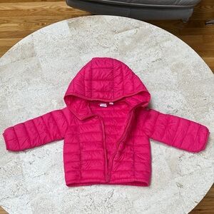 GAP Toddler Quilted Hooded Jacket in Bright Pink